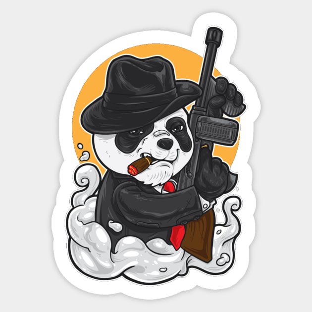 Gangsta Panda Sticker by saigon199x